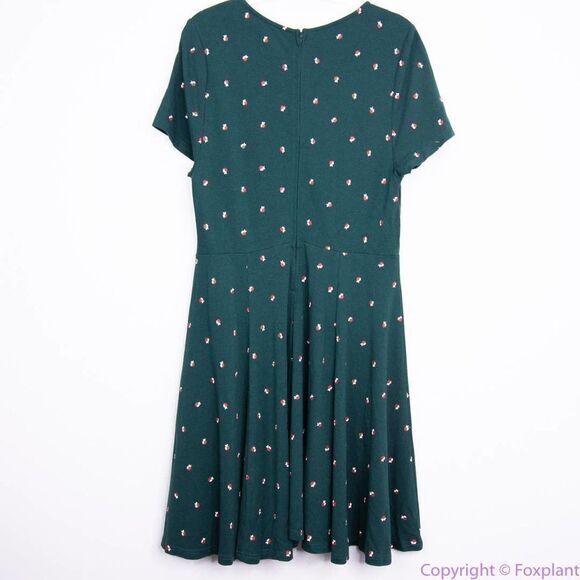 Unique Vintage X GB Green Apple Print Fit And Flare Dress, 0XL - Picture 5 of 16